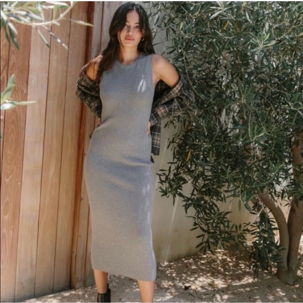 Jenni Kayne Gray Midi Sweater Dress